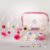 GritSpark Floral Travel Toiletry Bottles & Jars Kit with Pouch 11pcs