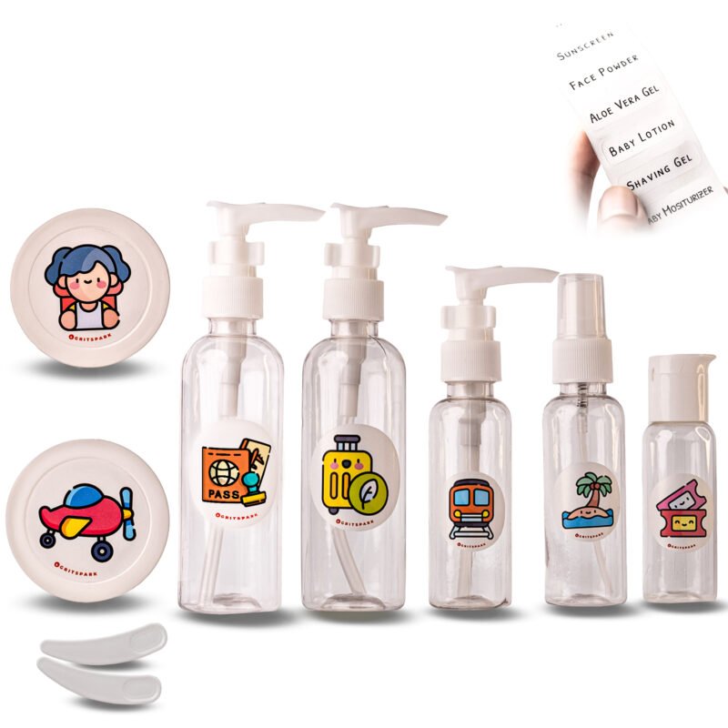 GritSpark Travel Toiletry Bottles Kit Wanderlust Essential