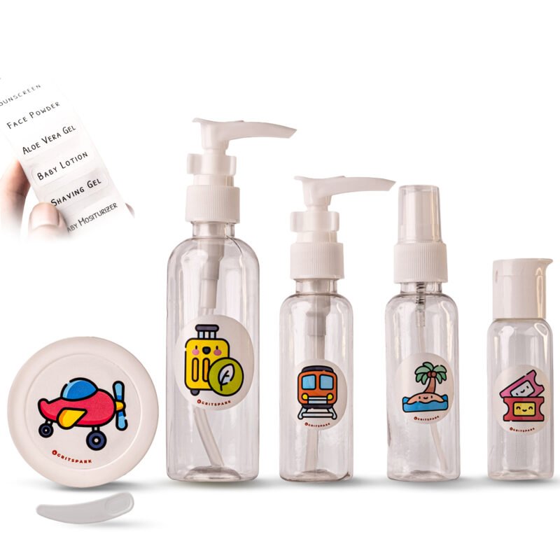 GritSpark Travel Toiletry Bottles Kit Wanderlust Minimalistic