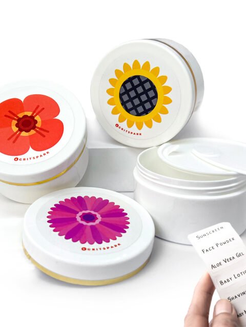 GritSpark Cosmetic Jar White 50g