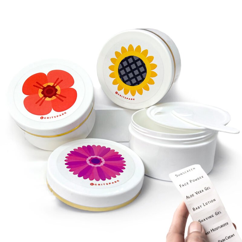 GritSpark Cosmetic Jar White 50g