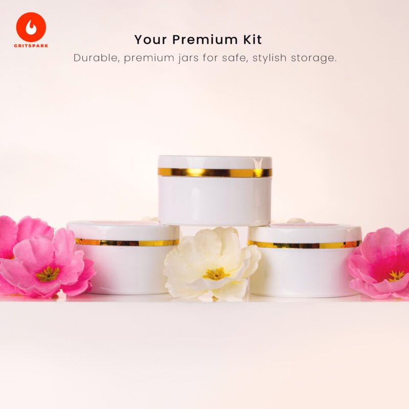 GritSpark Cosmetic Jar White 50g